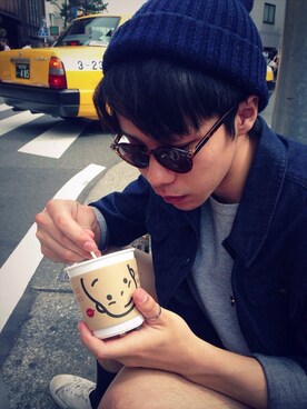 「ARMANI EXCHANGE（アルマーニエクスチェンジ）のアイテム（デニムジャケット）」を使った、mauuyyuuさん（メンズ・174cm）の春コーディネート