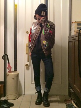 「JOYRICH」｜「アイテム（その他アウター）」を使った、ma.さん（レディース・157cm）の秋コーディネート