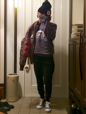 「JOYRICH」｜「アイテム（その他アウター）」を使った、ma.さん（レディース・157cm）の秋コーディネート
