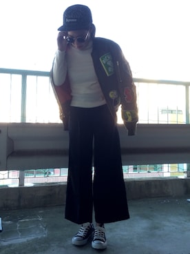 「JOYRICH」｜「アイテム（その他アウター）」を使った、ma.さん（レディース・157cm）の冬コーディネート