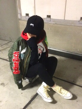 「JOYRICH（ジョイリッチ）のアイテム（その他アウター）」を使った、ma.さん（レディース・157cm）の冬コーディネート