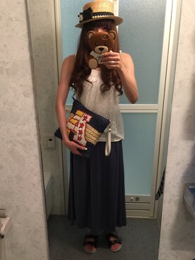 「CREA（クレア）のアイテム」を使った、annaさん（レディース・160cm）の夏コーディネート