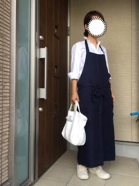 「prit（プリット）のアイテム（つなぎ/オールインワン）」を使った、machikoさん（レディース・155cm）の秋コーディネート