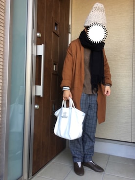 「ORNE（オルネ）のアイテム」を使った、machikoさん（レディース・155cm）の秋コーディネート