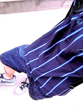 「APPLEBUM（アップルバム）のアイテム（バッグ）」を使った、suuu.さん（メンズ・172cm）の夏コーディネート