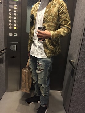 「Carhartt（カーハート）のアイテム（テーラードジャケット）」を使った、Harryさん（メンズ・178cm）の秋コーディネート