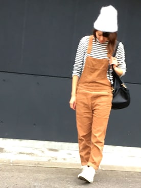 「one after another NICE CLAUP（ワンアフターアナザーナイスクラップ）のアイテム（ニットキャップ/ビーニー）」を使った、mn＊*°さん（レディース・162cm）の秋コーディネート