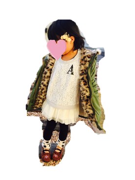 「Right-on（ライトオン）のアイテム（モッズコート）」を使った、chii⋈*｡ﾟさん（キッズ・110cm）の冬コーディネート