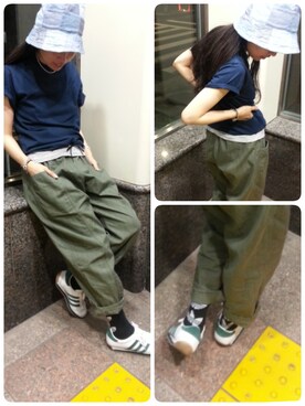 「adidas（アディダス）のadidas カントリー　OG（スニーカー、ホワイト系）」を使った、BEAMSBOY buyer INOさん（レディース・157cm）の夏コーディネート