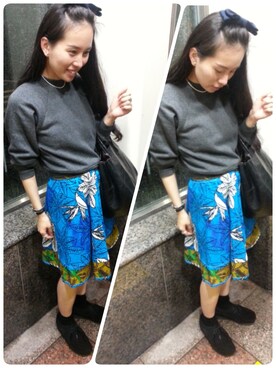 「BEAMS BOY（ビームスボーイ）のClarks / WALLABEE（その他シューズ、ブラック系）」を使った、BEAMSBOY buyer INOさん（レディース・157cm）の夏コーディネート