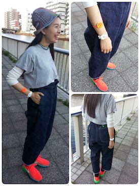 「NIXON（ニクソン）のTHE SMALL TIME TELLER P（アナログ腕時計、ホワイト系）」を使った、BEAMSBOY buyer INOさん（レディース・157cm）の夏コーディネート