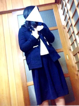 「JK」｜「アイテム（ダッフルコート）」を使った、mizukiさん（レディース・161cm）の冬コーディネート
