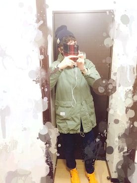 「soe（ソーイ）のアイテム（デニムパンツ）」を使った、KJoさん（メンズ・171cm）の冬コーディネート