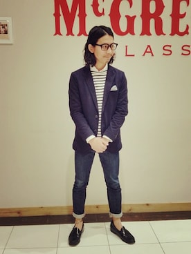 「McGREGOR CLASSIC（マックレガークラシック）のアイテム（ジャケット/アウター）」を使った、fukaeさん（メンズ・167cm）の春コーディネート