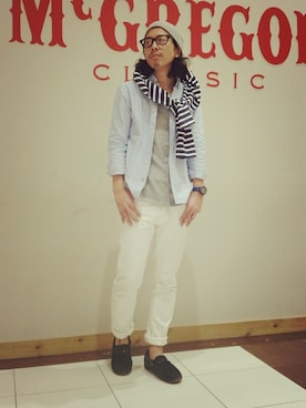 「McGREGOR CLASSIC（マックレガークラシック）のアイテム（トップス）」を使った、fukaeさん（メンズ・167cm）の春コーディネート