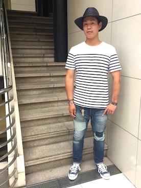 「ジャパンブルー」｜「アイテム（アクセサリー）」を使った、ｋａｙｏ  ☺︎さん（メンズ・180cm）の夏コーディネート
