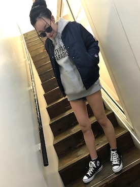 「ワコマリア」｜「アイテム（ブルゾン）」を使った、ｋａｙｏ  ☺︎さん（レディース・162cm）の冬コーディネート