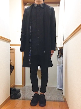 「PARADOX（パラドックス）のアイテム（チェスターコート）」を使った、Takeshiさん（メンズ・165cm）の秋コーディネート