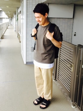 「khaki」｜「アイテム（腕時計）」を使った、DAICHIさん（メンズ・168cm）の夏コーディネート