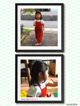「OLD NAVY（オールドネイビー）のアイテム（つなぎ/オールインワン）」を使った、レオンママさん（レディース・153cm）の夏コーディネート
