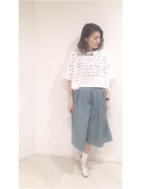 「アイテム（パンツ）」を使った、AzusaTakizawaさん（レディース・160cm）の春コーディネート