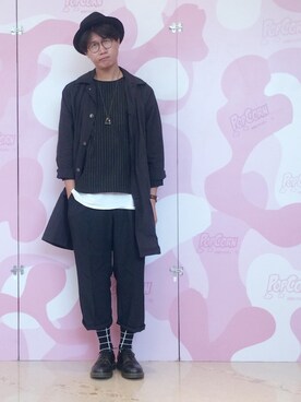 「Dr. Martens（ドクターマーチン）のDr.Martens (ドクターマーチン)/1461 3EYE GIBSON SHOES（その他シューズ）」を使った、ip chi bobさん（メンズ・50cm）の秋コーディネート