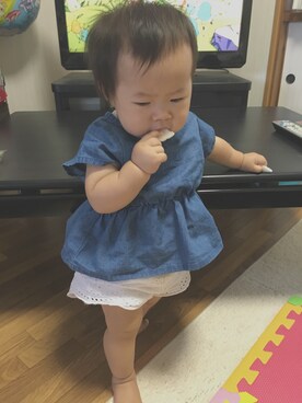 「お気に入りコーデ」｜「アイテム（その他）」を使った、yu__*さん（キッズ・70cm）の夏コーディネート