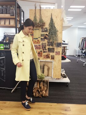 「スナップ」｜「アイテム（ピーコート）」を使った、ＡＹＡＫＡ PRESSさん（レディース・163cm）の冬コーディネート