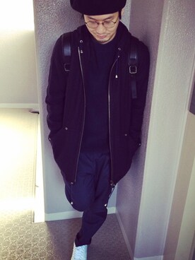 「A.P.C.（アーペーセー）のアイテム（その他アウター）」を使った、ALLさん（メンズ・168cm）の冬コーディネート