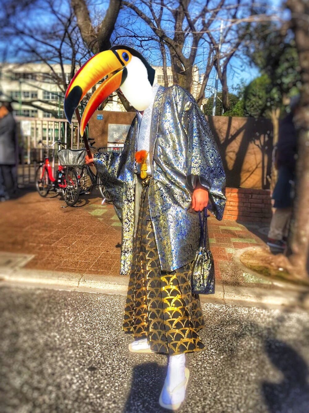 「成人式、本気、半日限定中2」｜「袴のアイテム（浴衣、ゴールド系）」を使った、Ryuukiさん（メンズ・170cm）の春コーディネートの1枚目の写真