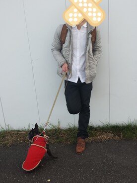 「アイテム（ウォレットチェーン）」を使った、ikemoto yu-yaさん（メンズ・175cm）の冬コーディネート