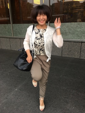 「A part by（アパートバイ）のアイテム（オールインワン・サロペット、グリーン系）」を使った、mrshさん（レディース・158cm）の春コーディネート