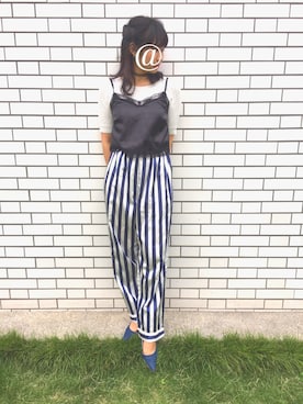 「one way（ワンウェイ）のアイテム（シューズ）」を使った、(る)さん（レディース・158cm）の夏コーディネート