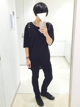「no brand（ノーブランド）のアイテム（タンクトップ、グレー系）」を使った、よよさん（メンズ・174cm）の夏コーディネート