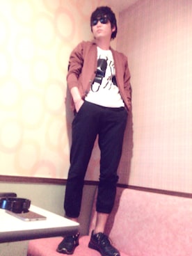 「アイテム（バングル/リストバンド）」を使った、yuyaさん（メンズ・175cm・10代）の夏コーディネート