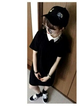 「オールドスクール」｜「アイテム（シャツワンピース）」を使った、MOMOTALOさん（レディース・148cm）の夏コーディネート