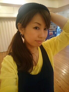 「ミニオンズ」｜「アイテム（オールインワン・サロペット）」を使った、高橋　佐知さん（レディース・163cm）の秋コーディネート