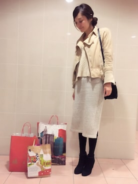 「smork（スモーク）のアイテム」を使った、chima*さん（レディース・165cm）の冬コーディネート