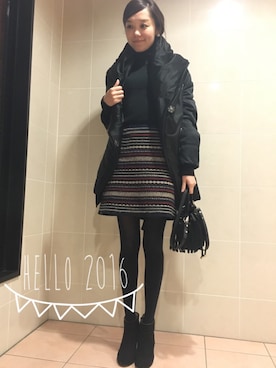 「アイテム（ブーティ）」を使った、chima*さん（レディース・165cm・30代）の冬コーディネート