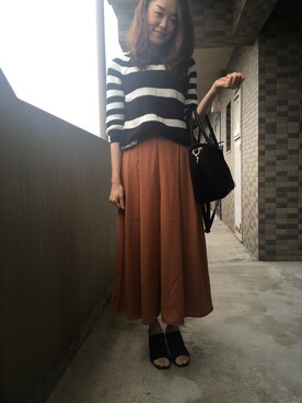 「BEAUTY&YOUTH UNITED ARROWS（ビューティーアンドユースユナイテッドアローズ）のBY∵ フラップメタル2WAYトート3 ◆（トートバッグ）」を使った、chima*さん（レディース・165cm）の春コーディネート