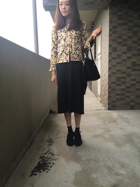 「BEAUTY&YOUTH UNITED ARROWS（ビューティーアンドユースユナイテッドアローズ）のBY∵ フラップメタル2WAYトート3 ◆（トートバッグ）」を使った、chima*さん（レディース・165cm）の春コーディネート