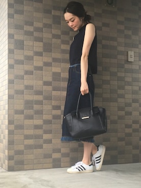 「デニムスカートINスタイル」｜chima*さん（レディース・165cm）の夏コーディネート