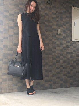 「BEAUTY&YOUTH UNITED ARROWS（ビューティーアンドユースユナイテッドアローズ）のBY∵ フラップメタル2WAYトート3 ◆（トートバッグ）」を使った、chima*さん（レディース・165cm）の夏コーディネート