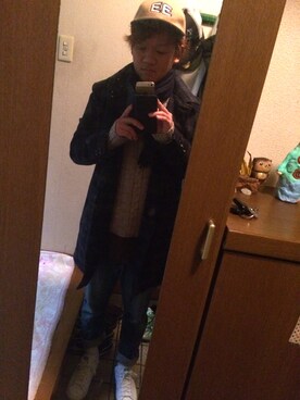 「HERE'S（HERE'S）のアイテム（ジャケット/アウター）」を使った、ぴーちゃんさん（メンズ・173cm）の冬コーディネート