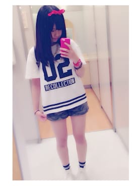 「WC（ダブル シー）のアイテム（腕時計）」を使った、まなつさん（レディース・153cm）の夏コーディネート