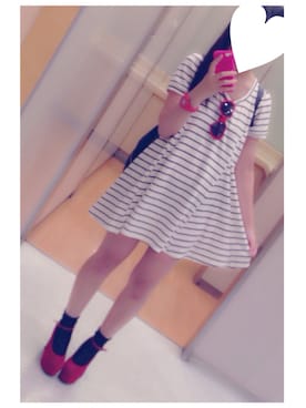 「WC（ダブル シー）のアイテム（腕時計）」を使った、まなつさん（レディース・153cm）の夏コーディネート