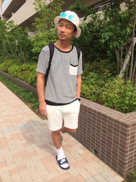 「スエット」｜boycott 北千住丸井店　スタッフさん（メンズ・174cm）の夏コーディネート