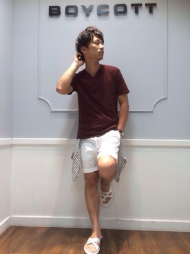boycott 北千住丸井店 スタッフさん(メンズ・174cm)の夏コーディネート
