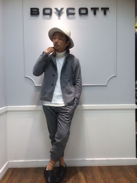 boycott 北千住丸井店　スタッフさん（メンズ・174cm）の夏コーディネート