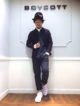 boycott 北千住丸井店　スタッフさん（メンズ・174cm）の秋コーディネート